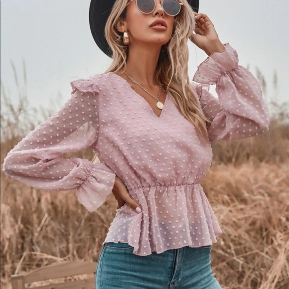 Pink Swiss Dot Top - Picture 4 of 7